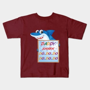 Daddy birthday shark doo doo doo Father's day family gift Kids T-Shirt